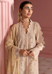 Lawn - Cross Stitch - Unstitched Premium 25 - PEACH PARFAIT