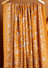 Pashmina Ari Work Jaaldar Shawl D#38 - Mustard
