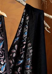 Pashmina Ari Work Jaaldar Shawl D#36 - Black
