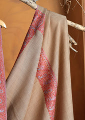Pashmina Kashmiri Border Shawl D#120 - Brown