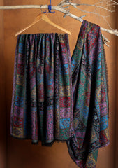 Pashmina Jamawar Shawl D#119 - Black