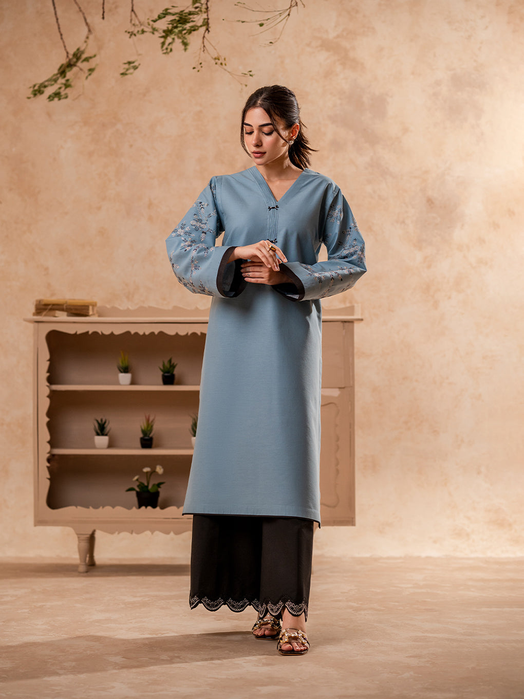 Pret Collection - Fozia Khalid - Basics - Cerulean Blue Tunic