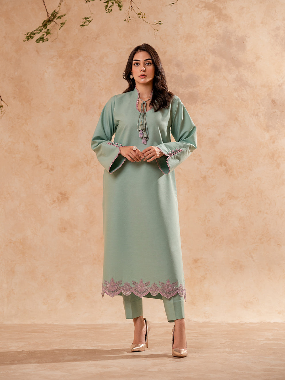 Pret Collection - Fozia Khalid - Basics - Pastel Turquoise Tunic