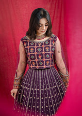 Formal Collection - Rubaaiyat - Embroidered Net - REN#2 available at Saleem Fabrics Traditions