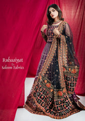 Formal Collection - Rubaaiyat - Embroidered Net - REN#2 available at Saleem Fabrics Traditions