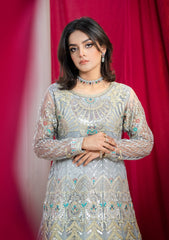 Formal Collection - Rubaaiyat - Embroidered Net - REN#3 available at Saleem Fabrics Traditions