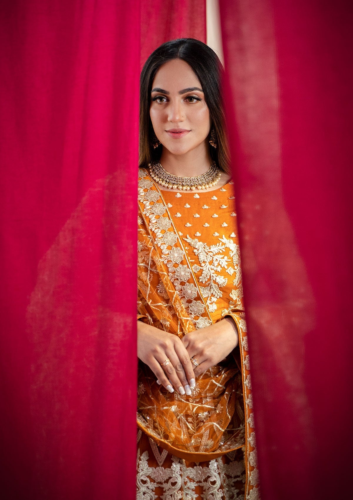 Formal Collection - Rubaaiyat - Embroidered Net - REN#6 available at Saleem Fabrics Traditions