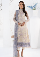 Formal Collection - Zarif - La Celeste - Luxury - ZLC#02 (PEARL WHITE) available at Saleem Fabrics Traditions