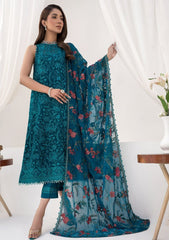 Formal Collection - Zarif - La Celeste - Luxury - ZLC#03 (GARDENIA) available at Saleem Fabrics Traditions