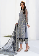 Formal Collection - Zarif - La Celeste - Luxury - ZLC#05 (ASH GREY) available at Saleem Fabrics Traditions