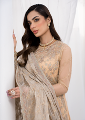 Formal Collection - Zarif - La Celeste - Luxury - ZLC#07 (SAND GLOW) available at Saleem Fabrics Traditions