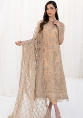 Formal Collection - Zarif - La Celeste - Luxury - ZLC#07 (SAND GLOW) available at Saleem Fabrics Traditions