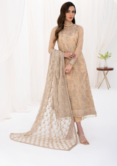Formal Collection - Zarif - La Celeste - Luxury - ZLC#07 (SAND GLOW) available at Saleem Fabrics Traditions