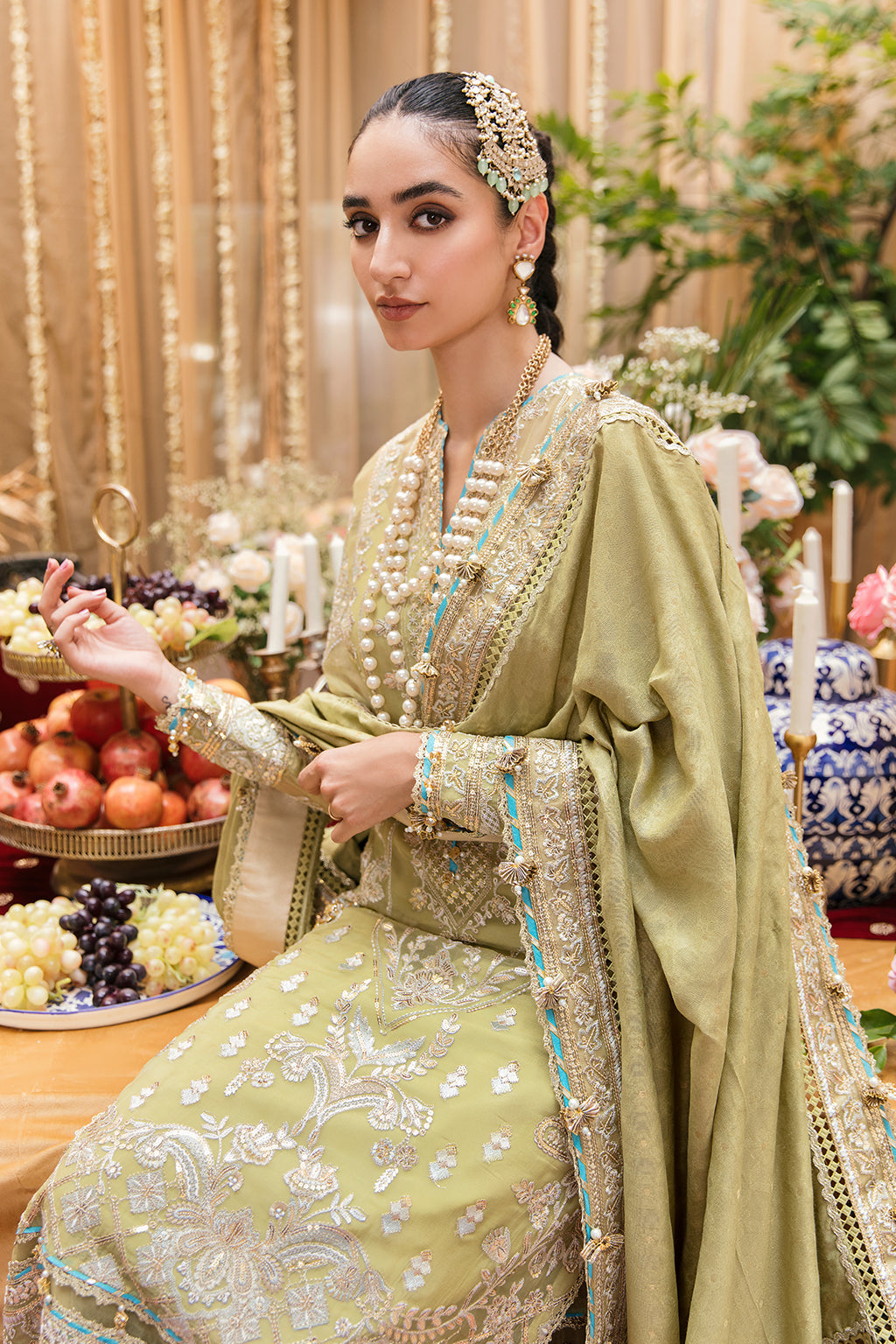 Formal Dress - Afrozeh - Ayzel Noroz - Shirini - AZ#3 available at Saleem Fabrics Traditions