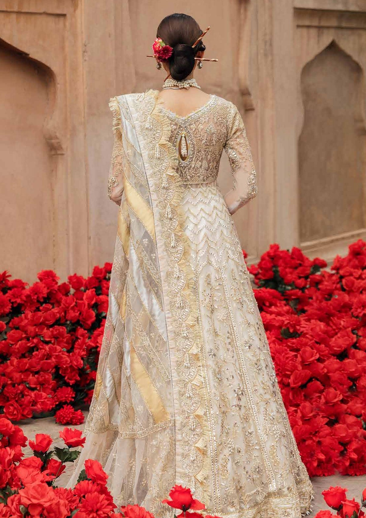 Formal Dress - Afrozeh - Brides - Mahru available at Saleem Fabrics Traditions