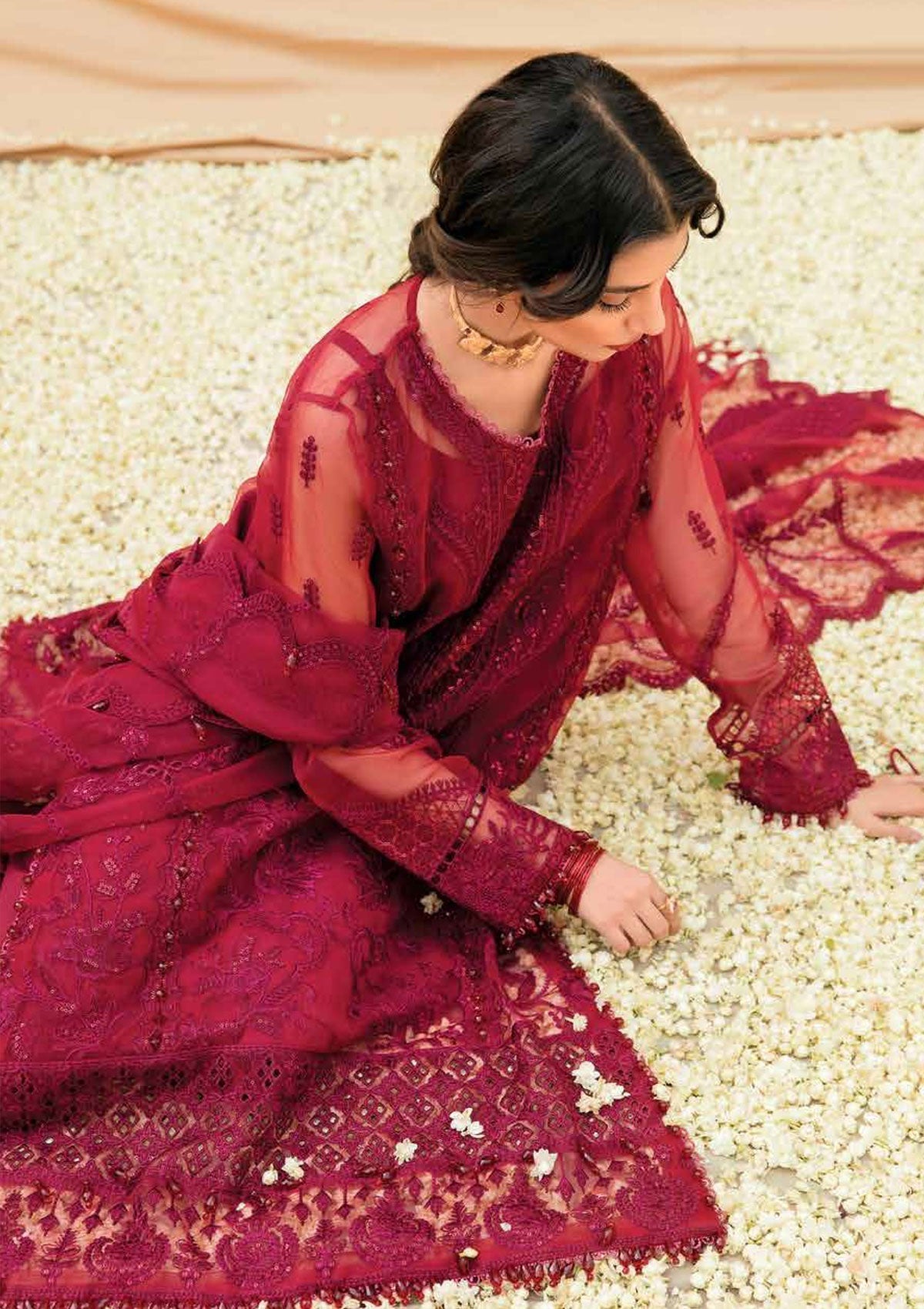 Formal Dress - Afrozeh - Dhoop kinaray - Marjaan - D#4 available at Saleem Fabrics Traditions