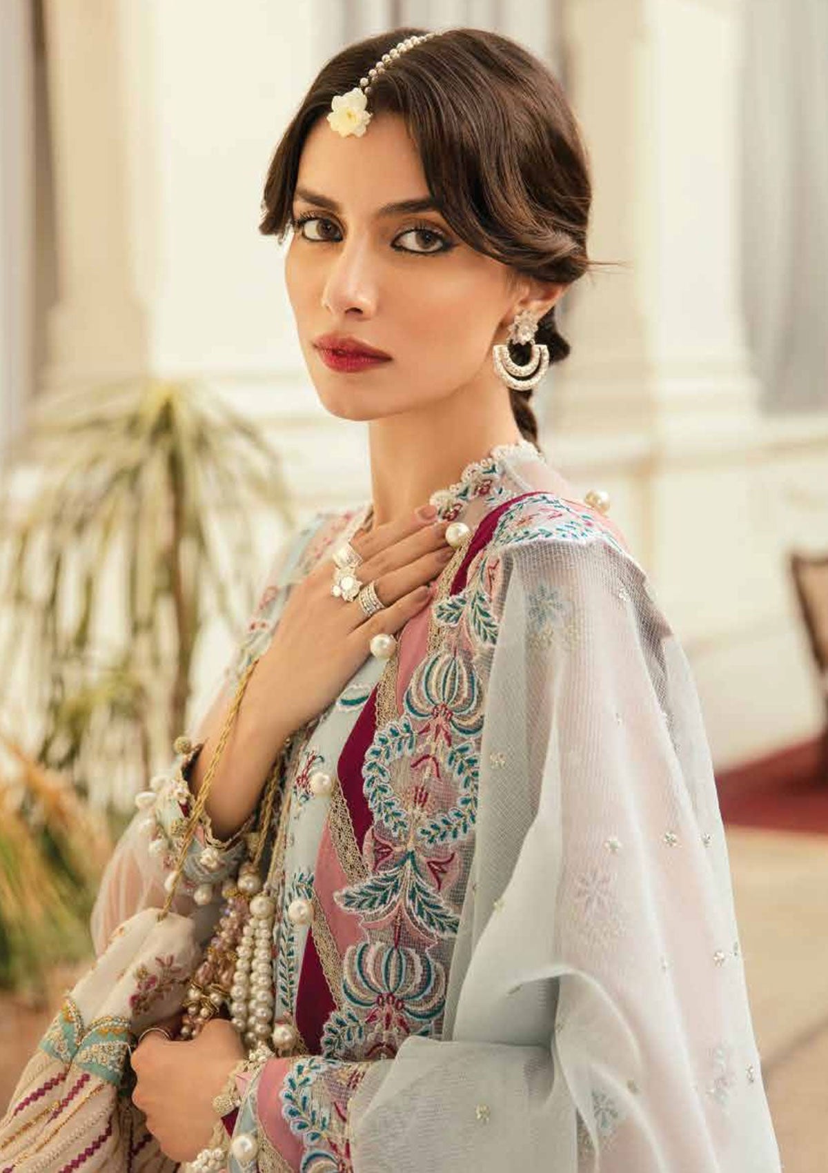 Formal Dress - Afrozeh - Dhoop kinaray - Safiya - D#7 available at Saleem Fabrics Traditions