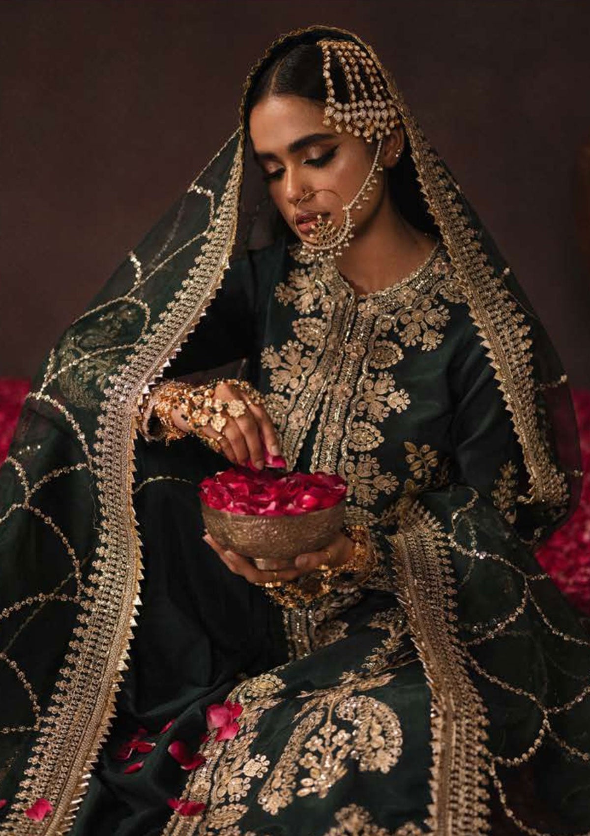 Formal Dress - Afrozeh - Divani - Silk - AS#003 (Miraka) available at Saleem Fabrics Traditions