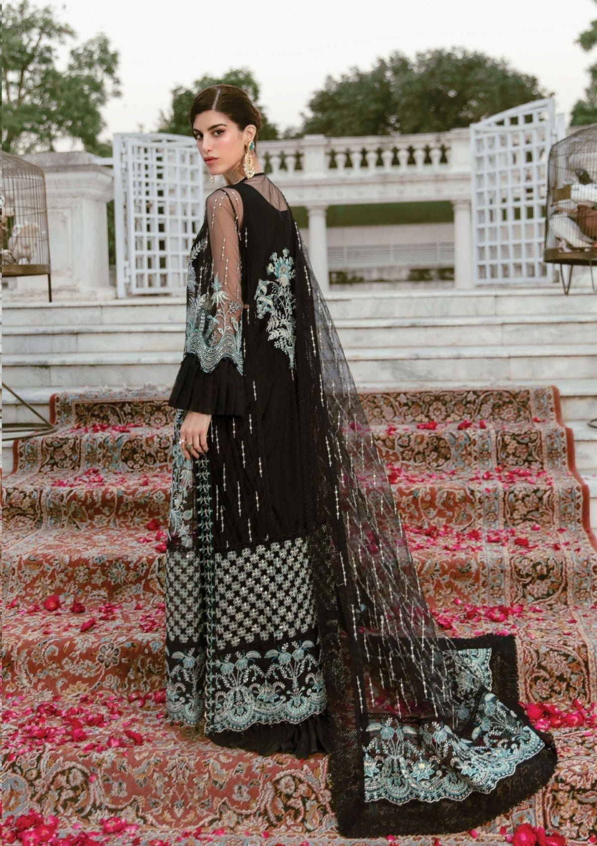 Formal Dress - Afrozeh - La Fuchsia - Nightingale - D#04 available at Saleem Fabrics Traditions