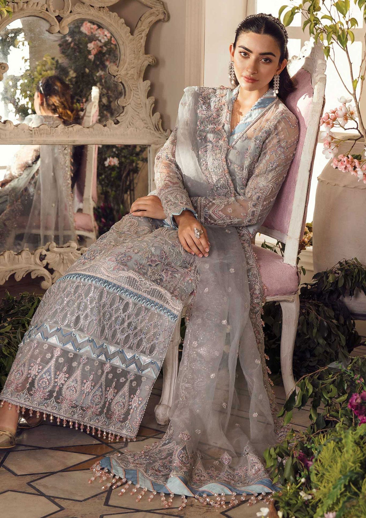 Formal Dress - Afrozeh - La Fuchsia - Wedding - Lucia - D#2 by Saleem Fabrics PK