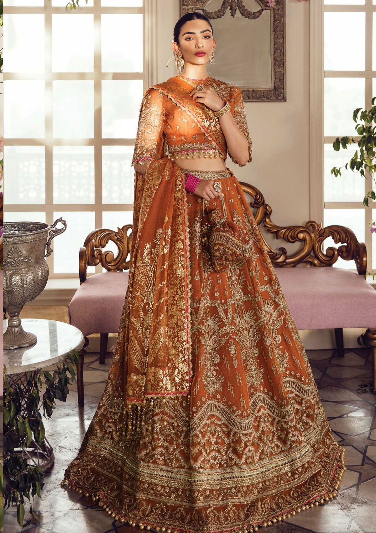 Formal Dress - Afrozeh - La Fuchsia - Wedding - Oriana - D#5 by Saleem Fabrics PK