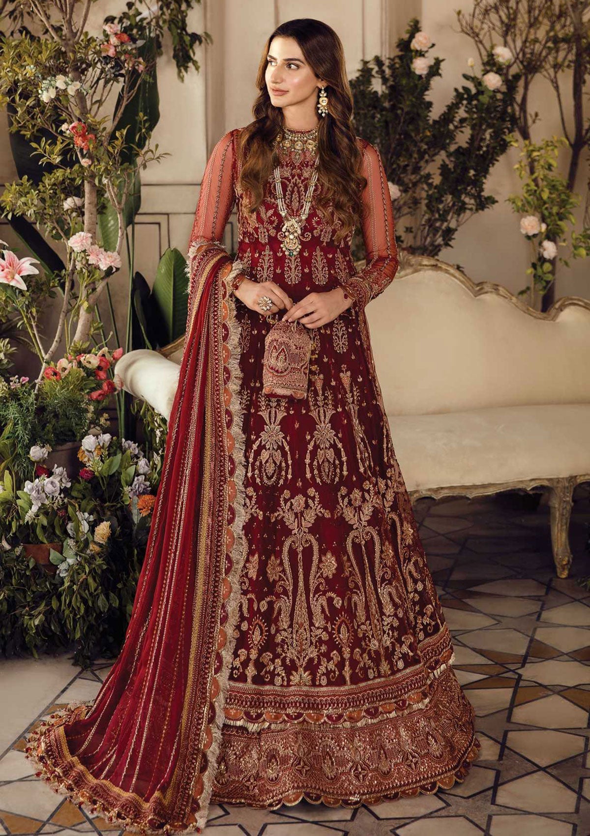 Formal Dress - Afrozeh - La Fuchsia - Wedding - Sienna - D#1 by Saleem Fabrics PK