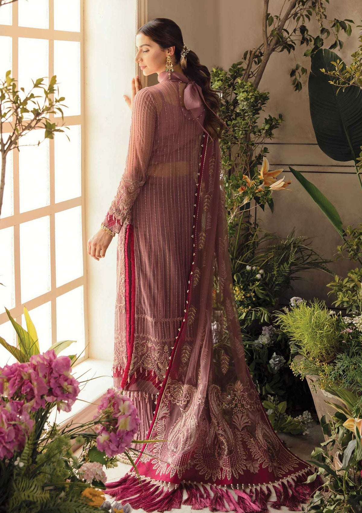 Formal Dress - Afrozeh - La Fuchsia - Wedding - Valentina - D#7 by Saleem Fabrics PK