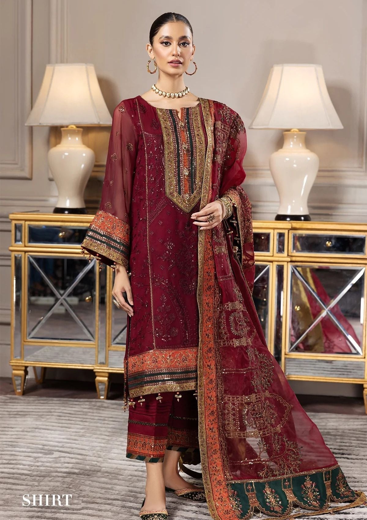 Formal Dress - Alizeh - Aqs-e-Dast - Mehlika - D#1 available at Saleem Fabrics Traditions