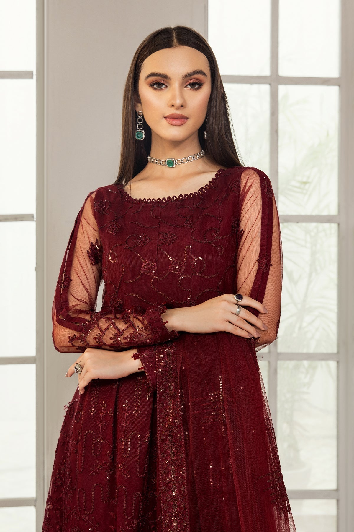 Formal Dress - Alizeh - Fashion - D#1 (Gulrukh) available at Saleem Fabrics Traditions