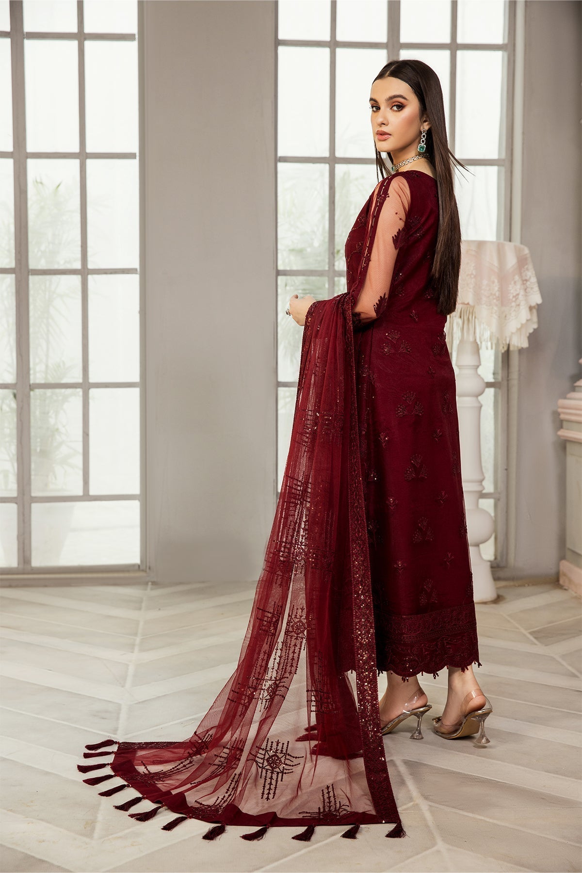 Formal Dress - Alizeh - Fashion - D#1 (Gulrukh) available at Saleem Fabrics Traditions
