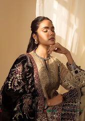 Formal Dress - Alizeh - Premium Velvet - D#1 (Zawiya) available at Saleem Fabrics Traditions