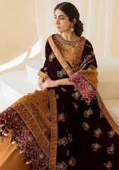 Formal Dress - Alizeh - Premium Velvet - D#3 (Zar Begum) available at Saleem Fabrics Traditions