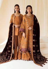 Formal Dress - Alizeh - Premium Velvet - D#3 (Zar Begum) available at Saleem Fabrics Traditions
