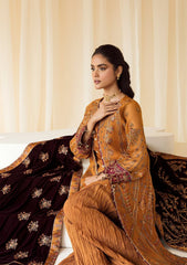 Formal Dress - Alizeh - Premium Velvet - D#3 (Zar Begum) available at Saleem Fabrics Traditions