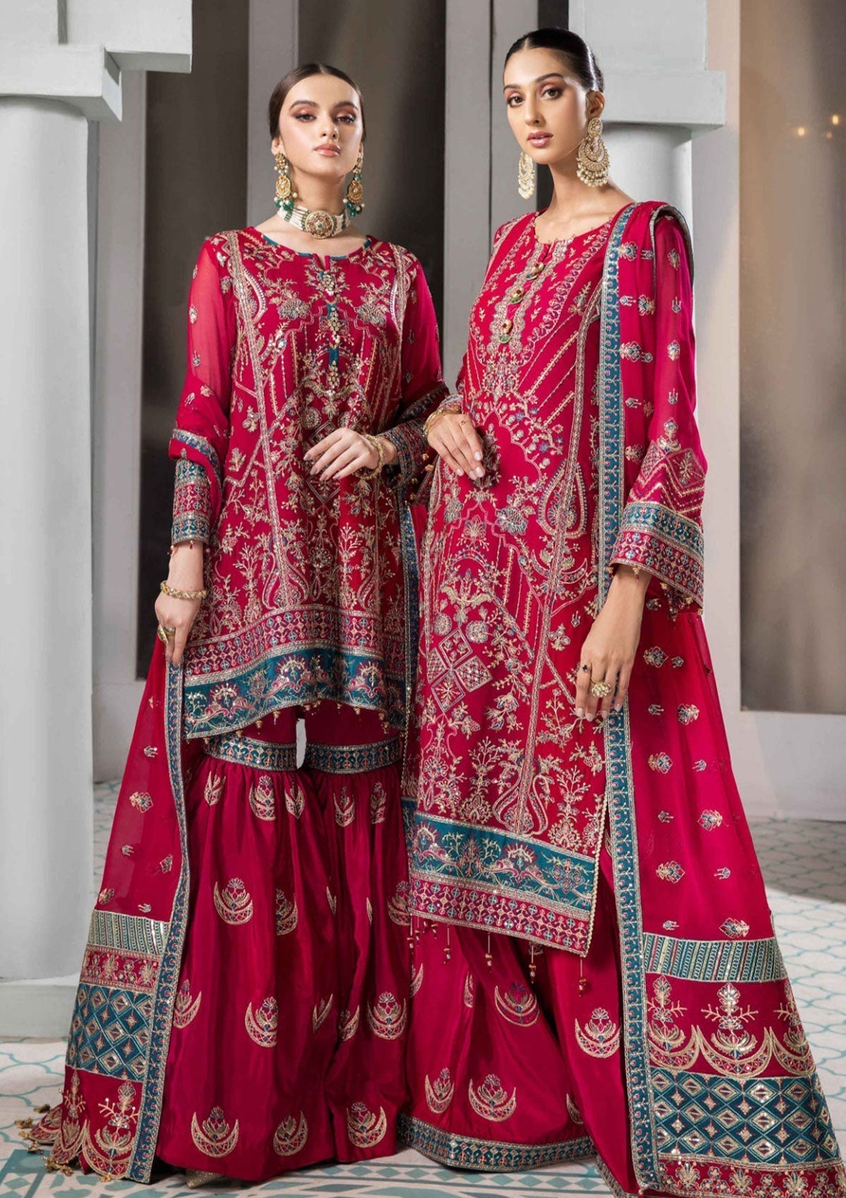 Formal Dress - Alizeh - Vasl e Meeras V12 - Darkash - D#5 available at Saleem Fabrics Traditions