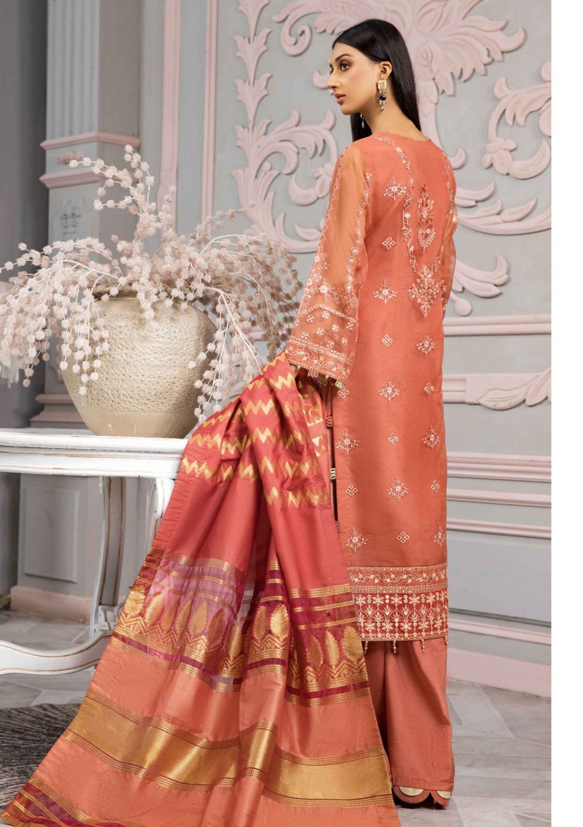 Formal Dress - Alizeh - Vasl e Meeras V12 - Naranj - D#2 available at Saleem Fabrics Traditions