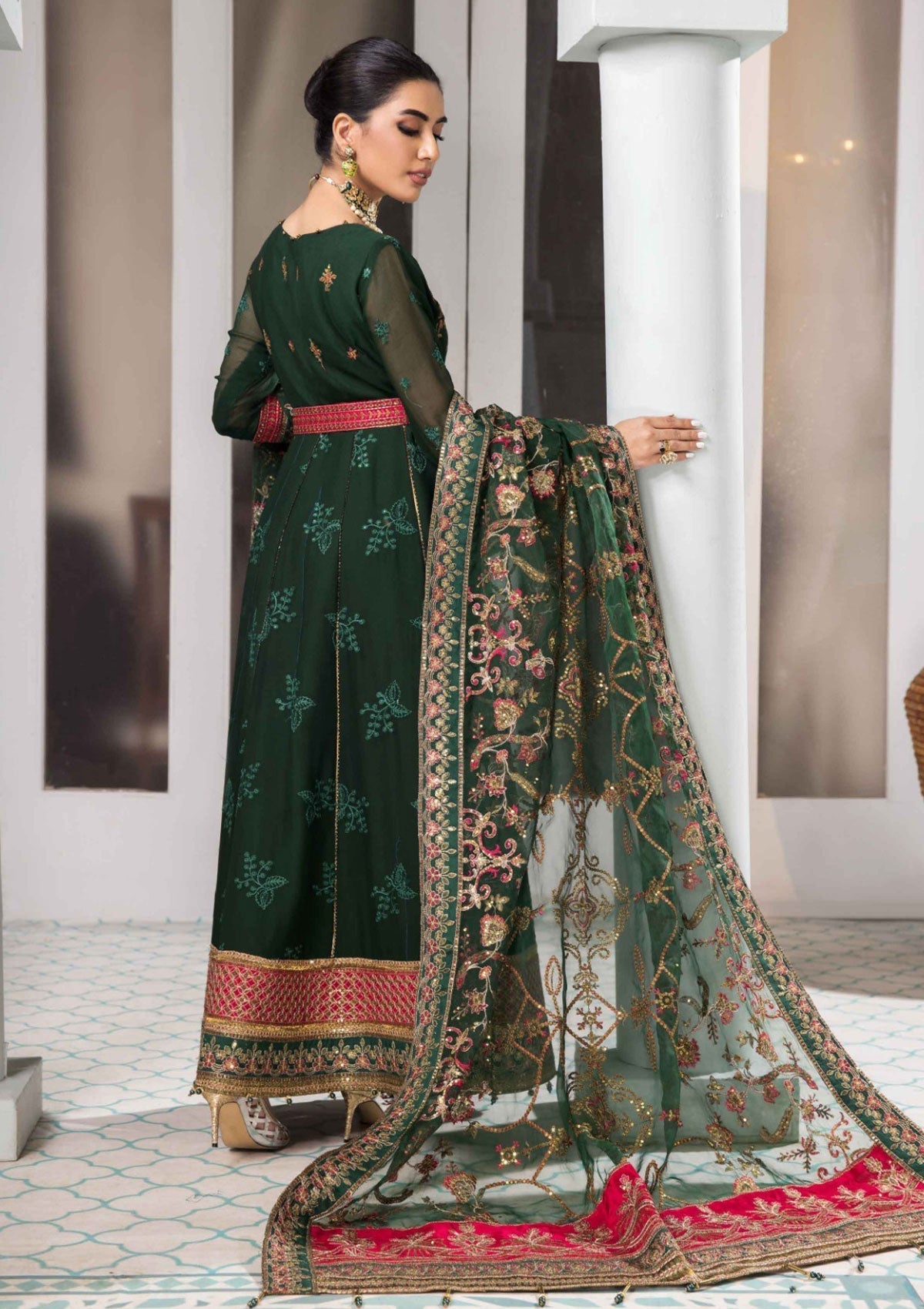 Formal Dress - Alizeh - Vasl e Meeras V12 - Naulakha - D#1 available at Saleem Fabrics Traditions