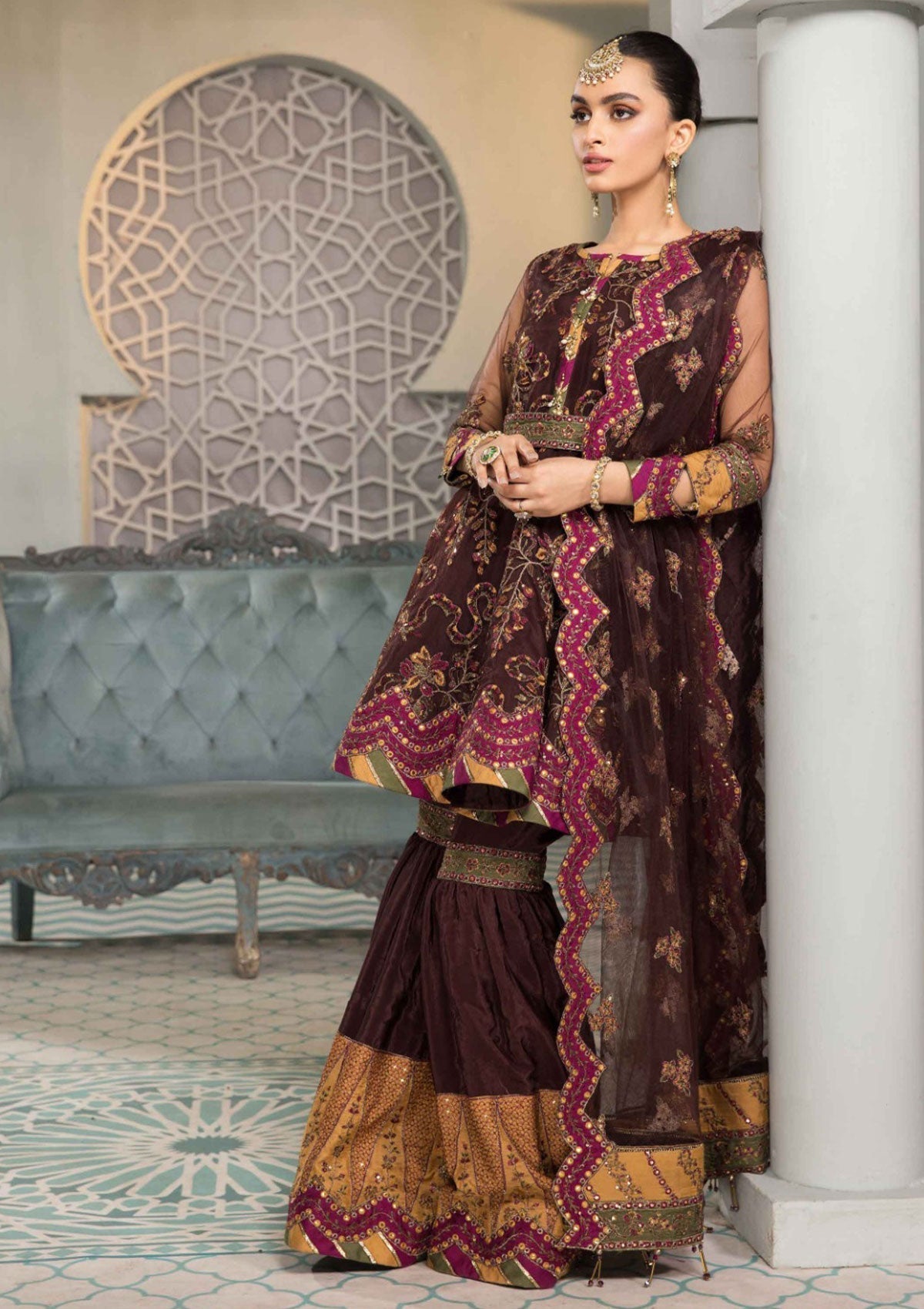 Formal Dress - Alizeh - Vasl e Meeras V12 - Rajwari - D#12 available at Saleem Fabrics Traditions