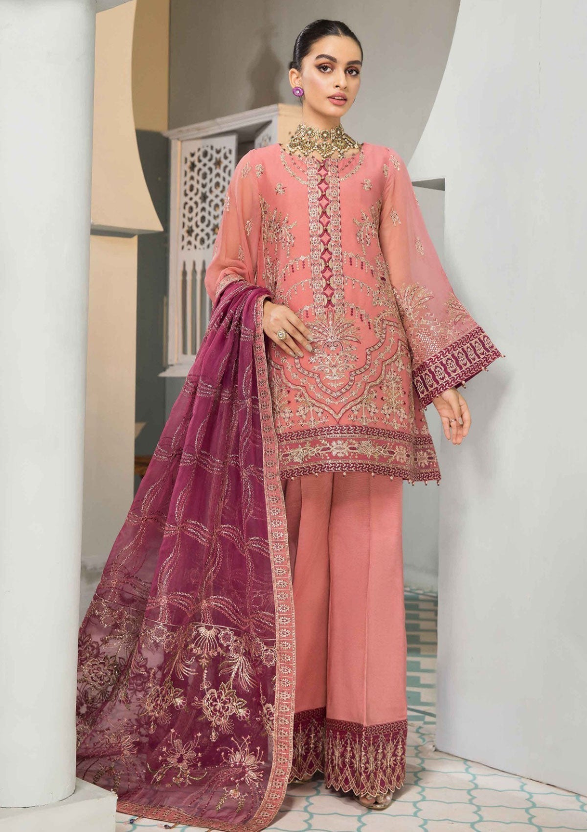 Formal Dress - Alizeh - Vasl e Meeras V12 - Zeina - D#11 available at Saleem Fabrics Traditions