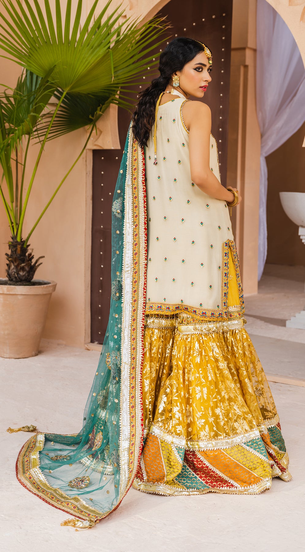 Formal Dress - Anaya - Kamair Rokni - Dhanak - HOOR - D#03 available at Saleem Fabrics Traditions