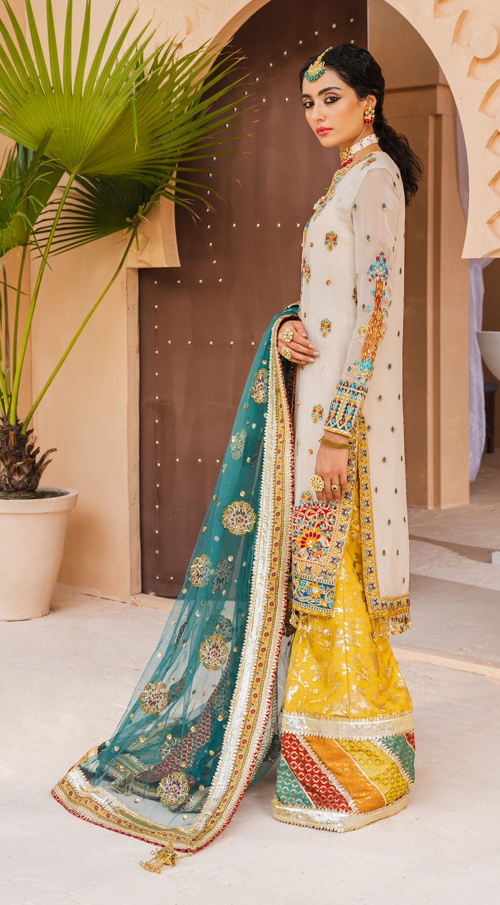 Formal Dress - Anaya - Kamair Rokni - Dhanak - HOOR - D#03 available at Saleem Fabrics Traditions