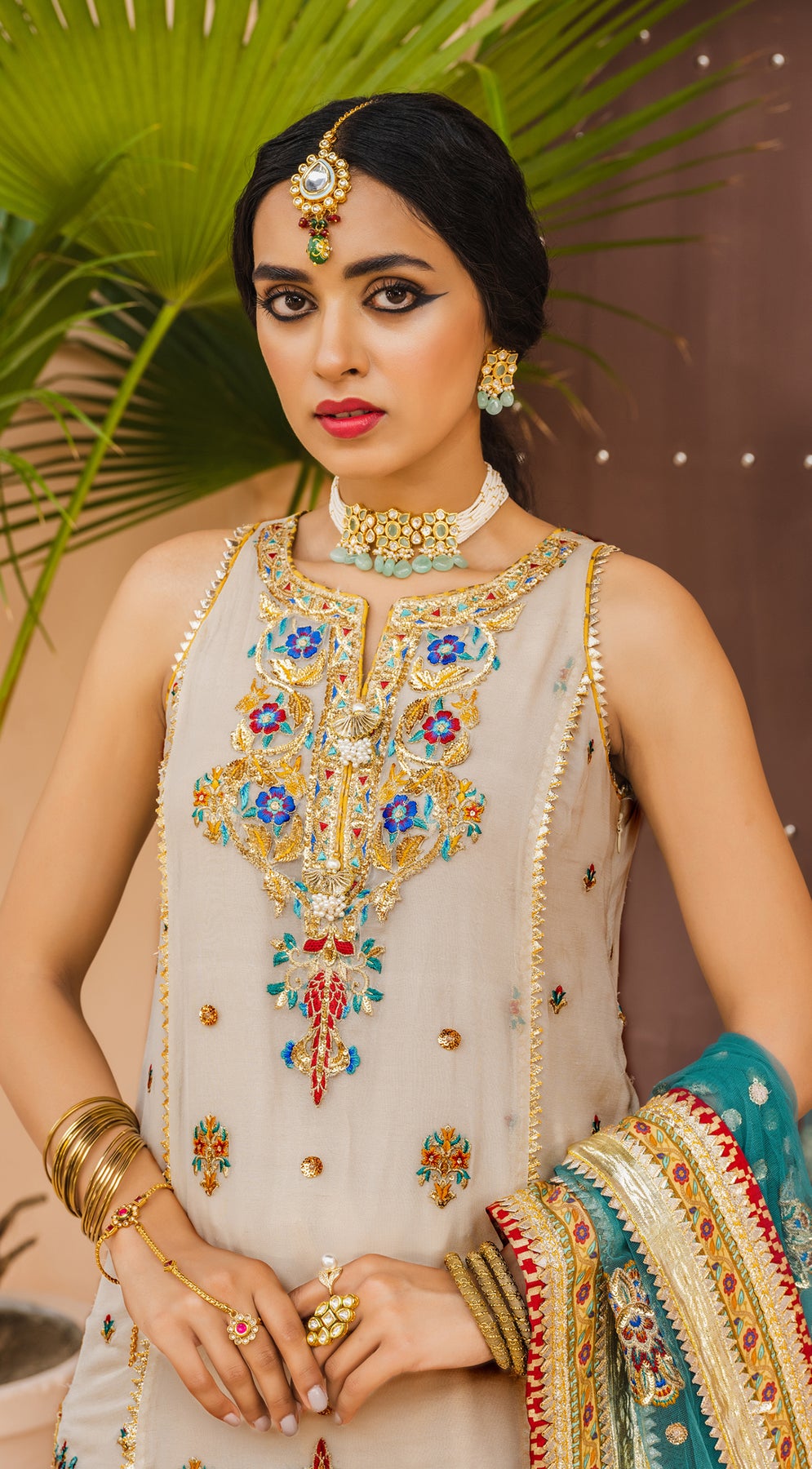 Formal Dress - Anaya - Kamair Rokni - Dhanak - HOOR - D#03 available at Saleem Fabrics Traditions