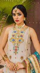 Formal Dress - Anaya - Kamair Rokni - Dhanak - HOOR - D#03 available at Saleem Fabrics Traditions