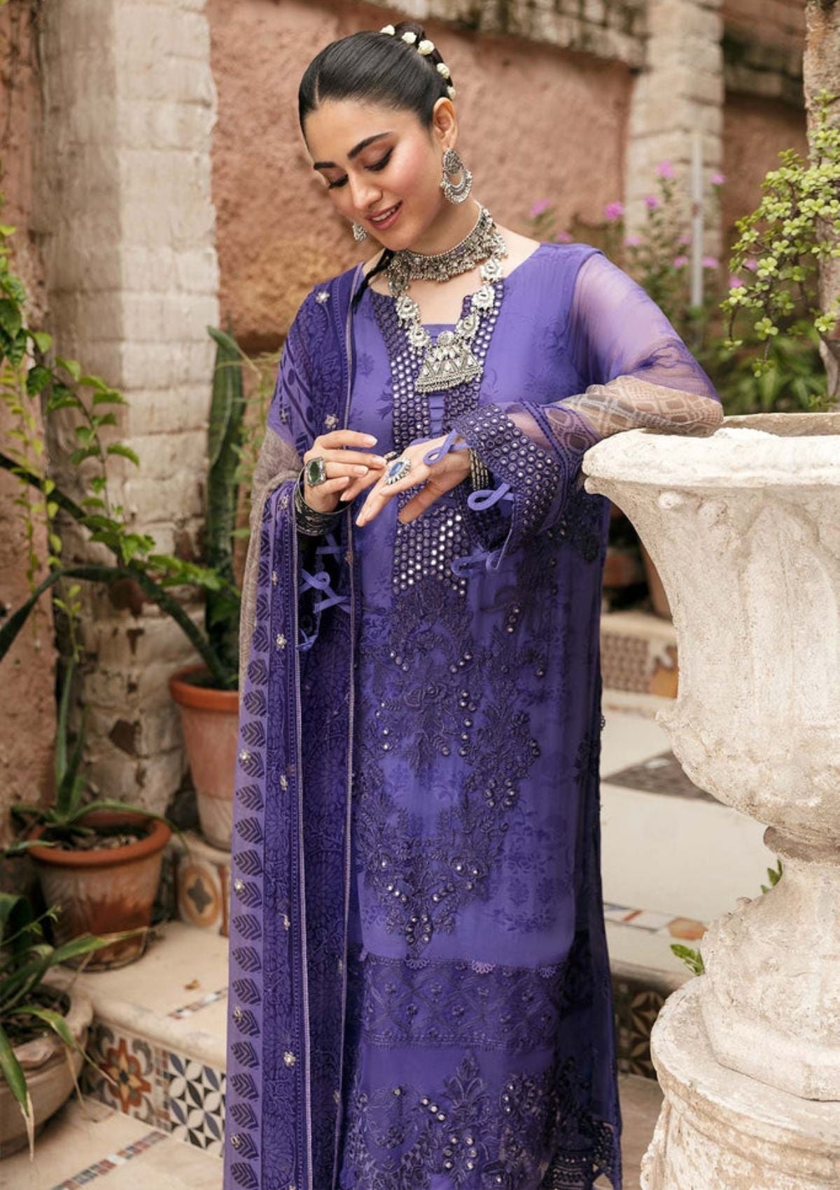 Formal Dress - Charizma - Vasl - Chiffon - V02 - VSL#15 available at Saleem Fabrics Traditions