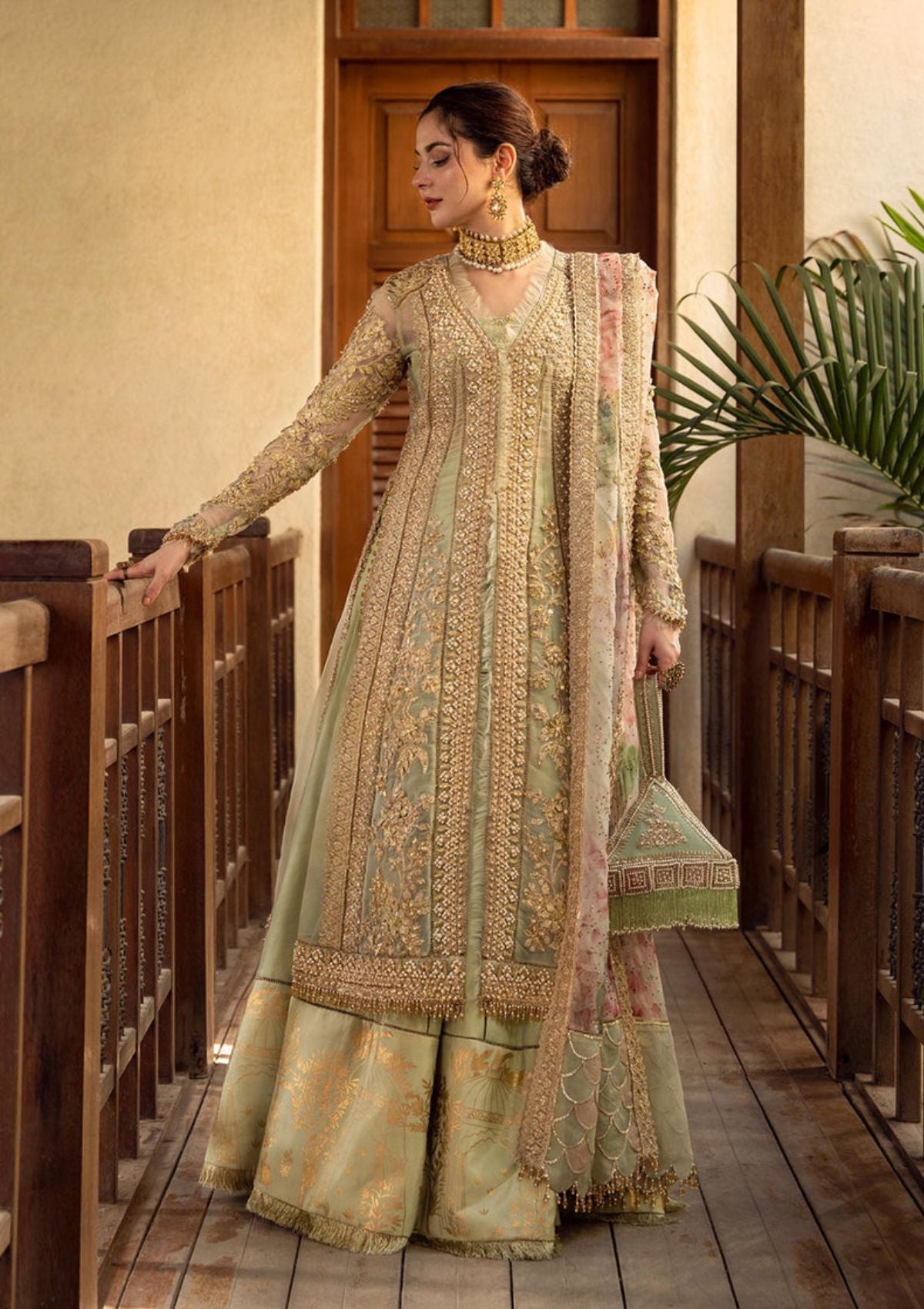 Formal Dress - Crimson - Wedding - CRW#3 available at Saleem Fabrics Traditions