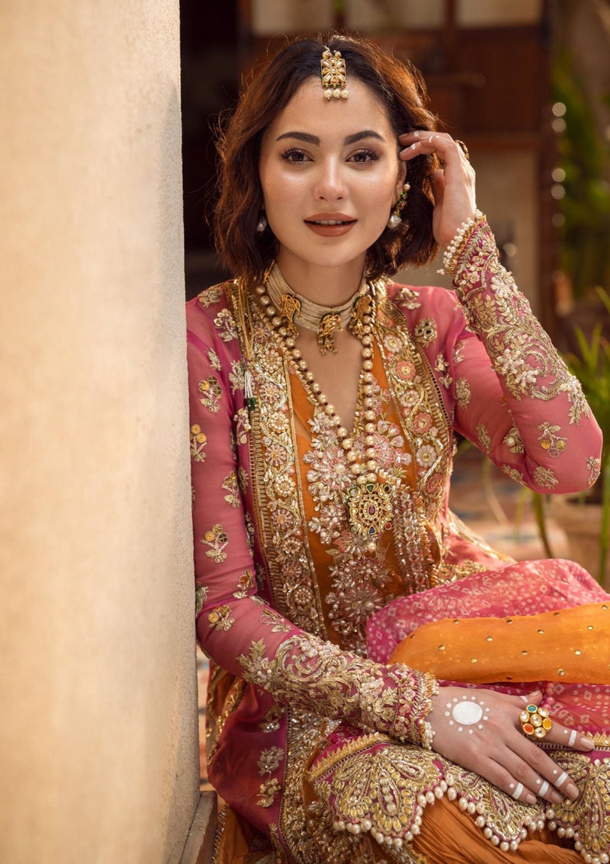 Formal Dress - Crimson - Wedding - CRW#4 available at Saleem Fabrics Traditions