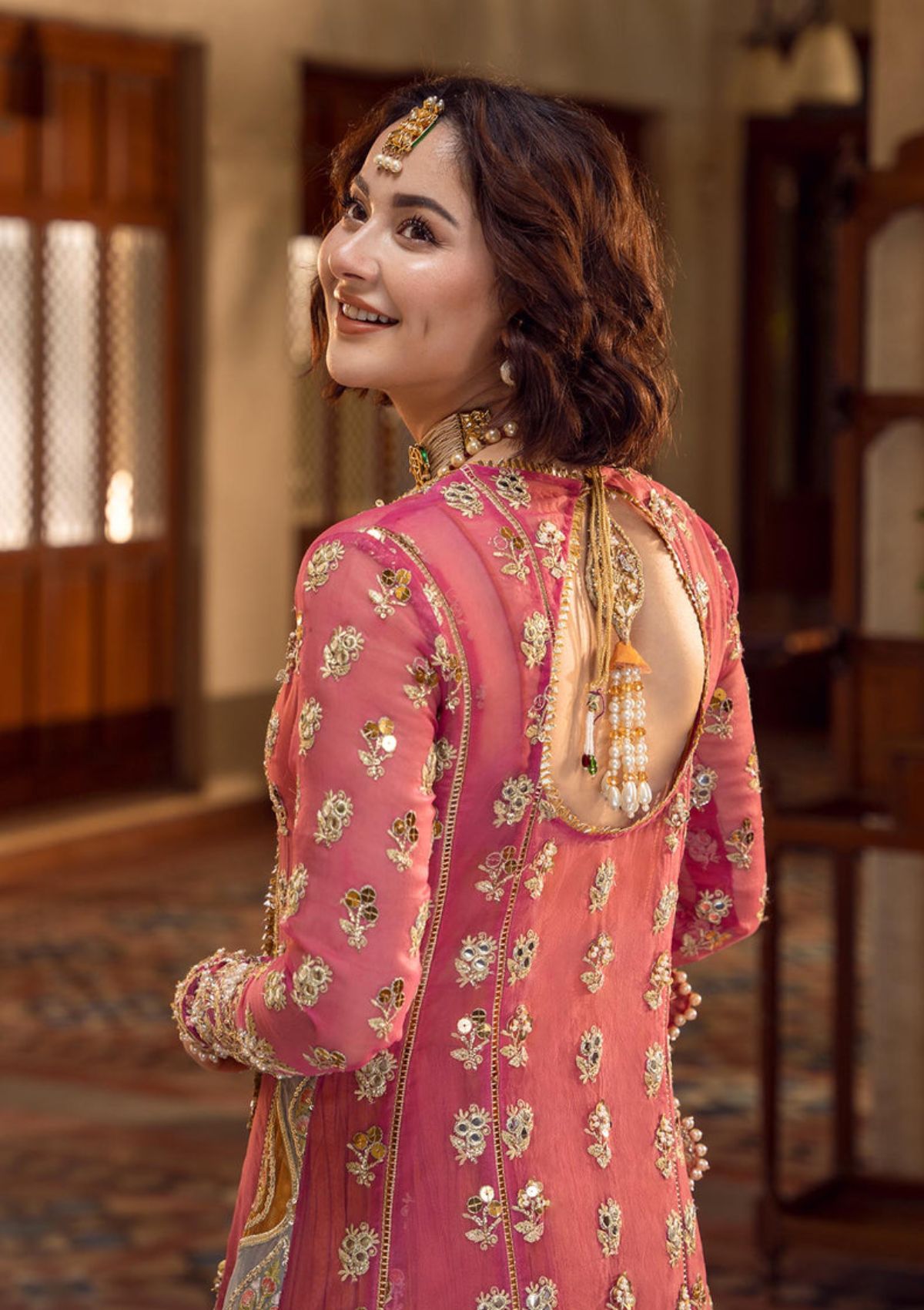 Formal Dress - Crimson - Wedding - CRW#4 available at Saleem Fabrics Traditions