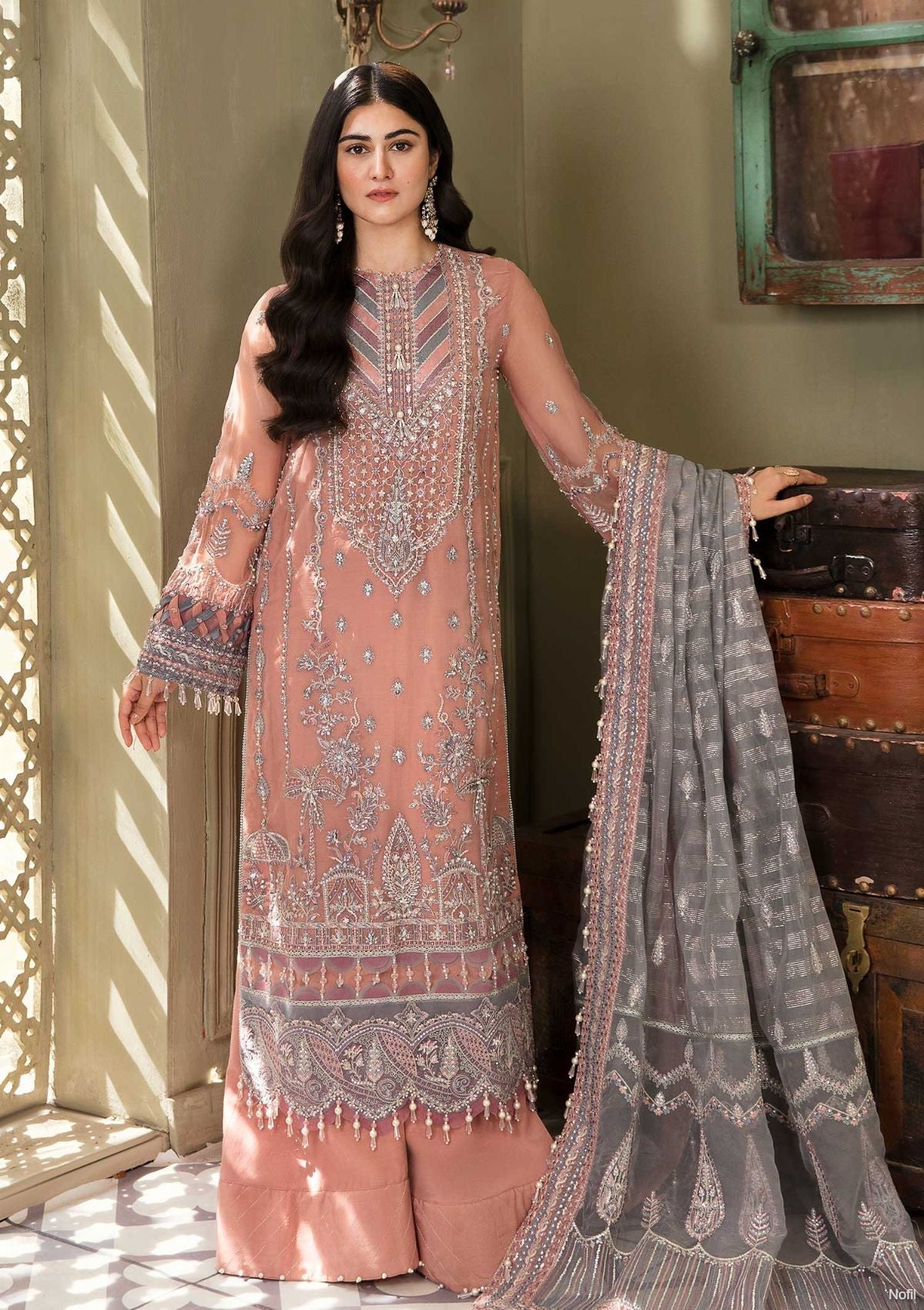 Formal Dress - Eleshia - Zarin - ABIR available at Saleem Fabrics Traditions