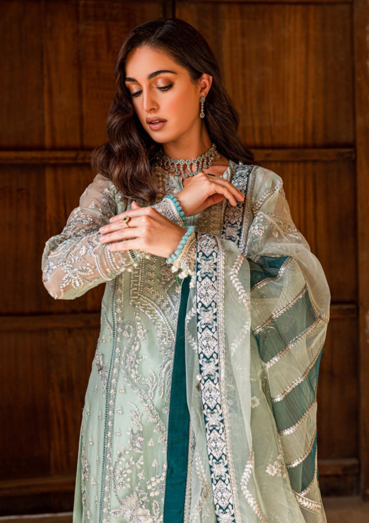 Formal Dress - Gulaal - Embroidered - Chiffon - Alayha - GEC#3 available at Saleem Fabrics Traditions