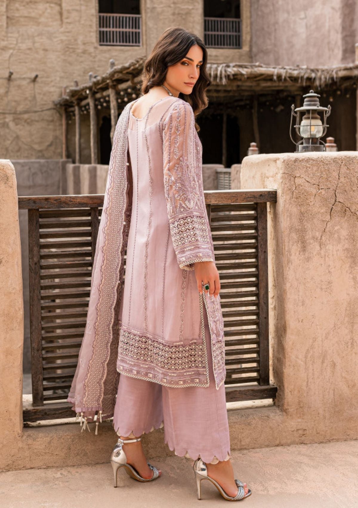 Formal Dress - Gulaal - Embroidered - Chiffon - Malaikah - GEC#2 available at Saleem Fabrics Traditions